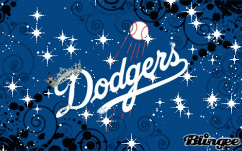 Dodgers Logo on Blue Background