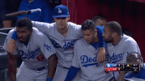 Dodgers Player Being Helped