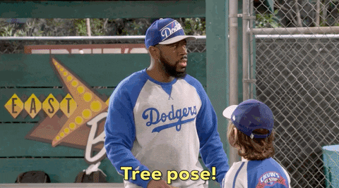 Dodgers Player Coaching Tree Pose GIF
