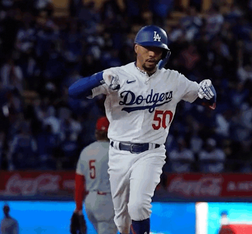 Dodgers Player Number 50 Running