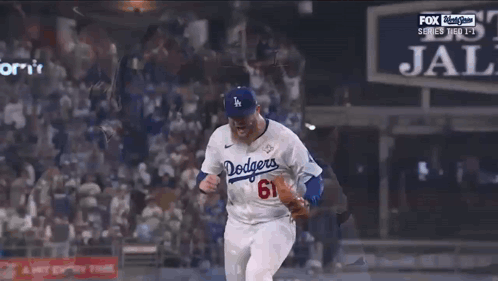 Dodgers Player Running on Field