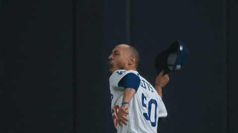 Dodgers Player Throwing His Cap GIF