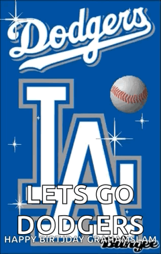 Dodgers Poster With Baseball