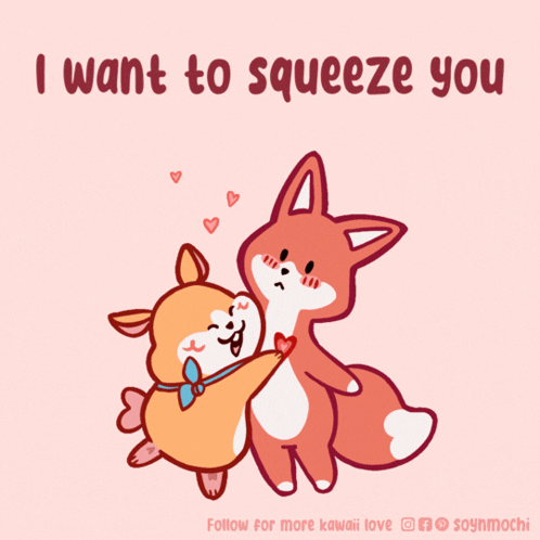 Dog And Fox Hugging I Want To Squeeze You GIF