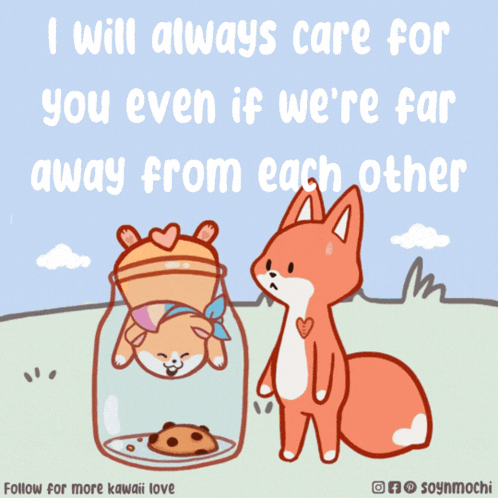 Dog And Fox: I Will Always Care For You GIF