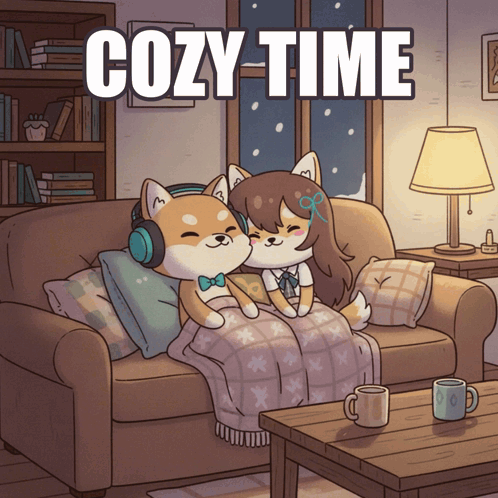 Dog and Girl Cozy Time