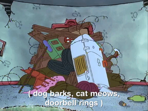 Dog Barking Cat Meows Sound GIF