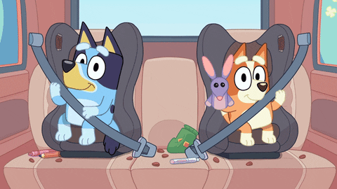 Dog Bluey And Bingo Travel GIF
