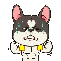 Dog Cartoon Sweating