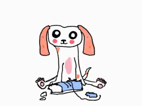Dog Destroys Cartoon Shoes GIF