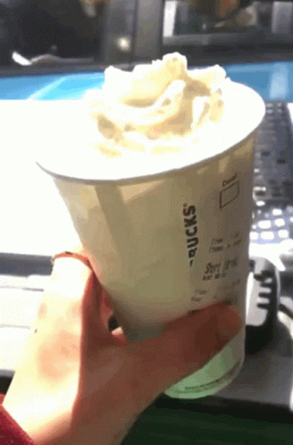 Dog Getting Whipped Cream Cup GIF