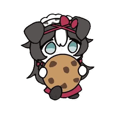 Dog Holding Cookie