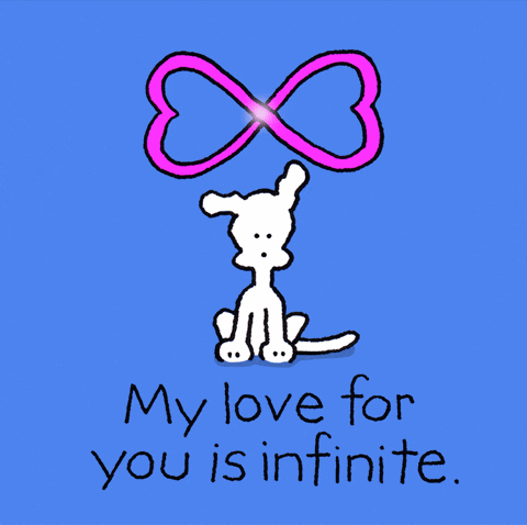 Dog Holding Infinity Symbol Love For You Infinite GIF