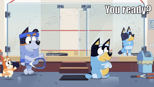 Dog Holding Tennis Racquet You Ready
