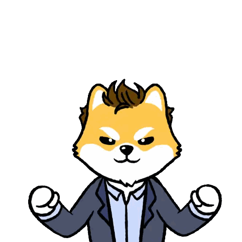 Dog in Suit with Lightning Bolts