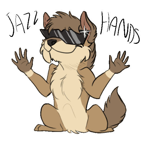 Dog Jazz Hand Shake GIF