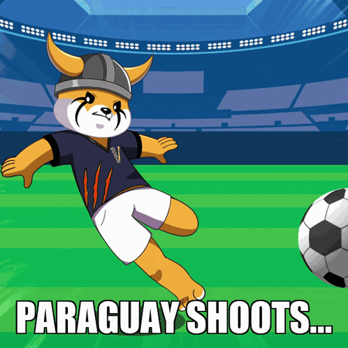 Dog Kicking Soccer Ball Paraguay Shoots