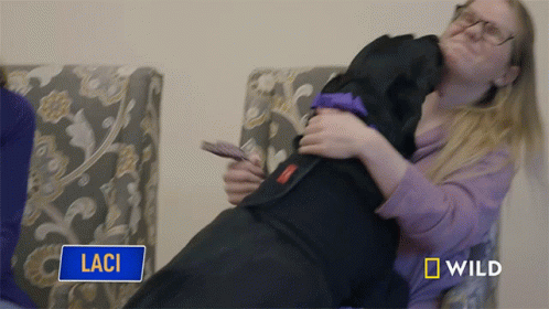 Dog Licking Butter On Human Face GIF