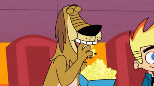 Dog Man Dukey Eating Popcorn GIF