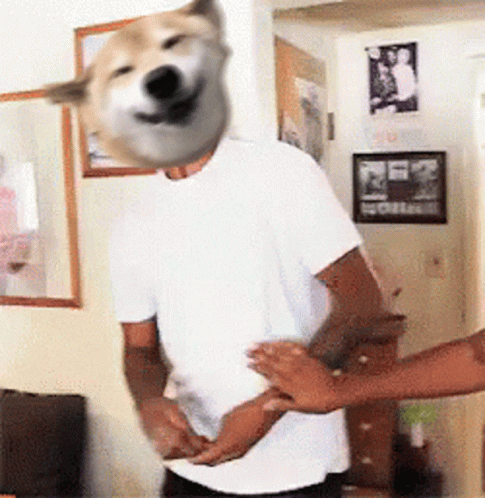 Dog Man Smiling Reaction GIF