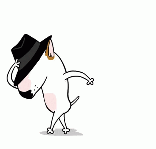 Dog Moonwalk Animation GIF