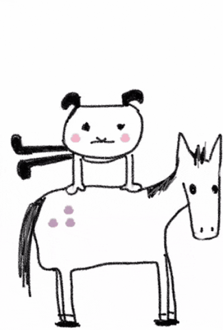 Dog On A Donkey Spinning Its Lower Body GIF