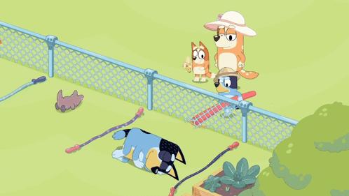 Dog On Leash In Yard GIF