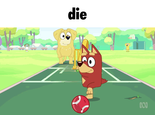 Dog Playing With Ball Die