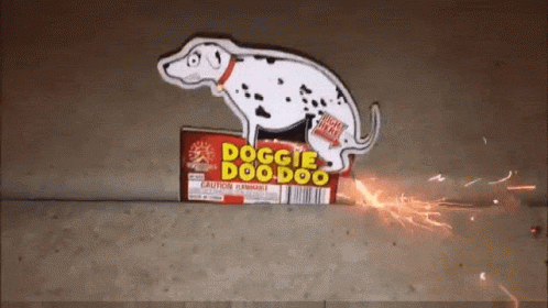 Dog Poop Firework GIF