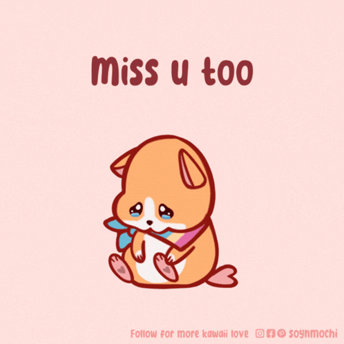Dog Saying Miss U Too GIF