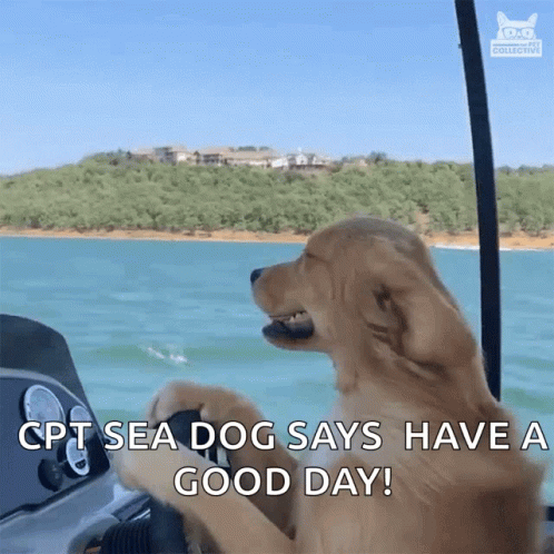 Dog Says Ept Sea Dog Have Good Day GIF