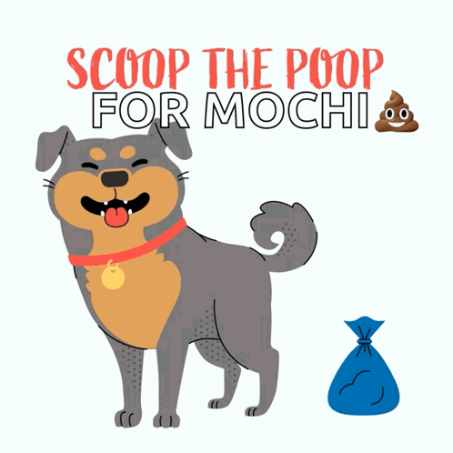 Dog Scoop The Poop For Mochi GIF