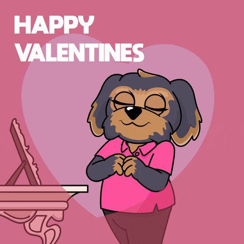 Dog Showing Love Happy Valentine's Day GIF