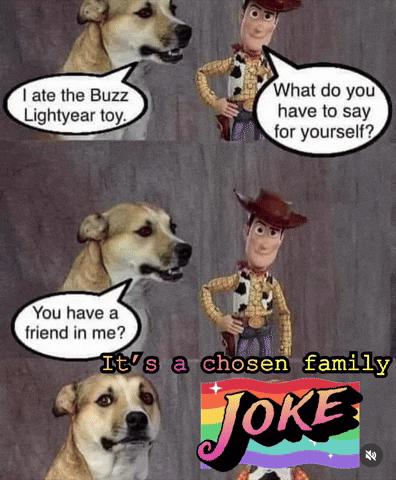 Dog Talking to Toy Story Character