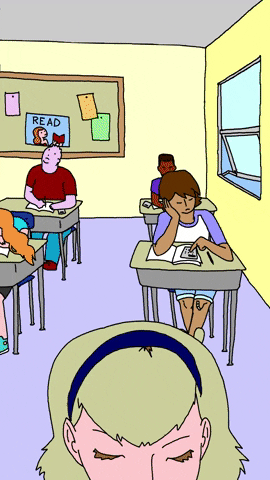 Dog Teleporting In The Classroom GIF