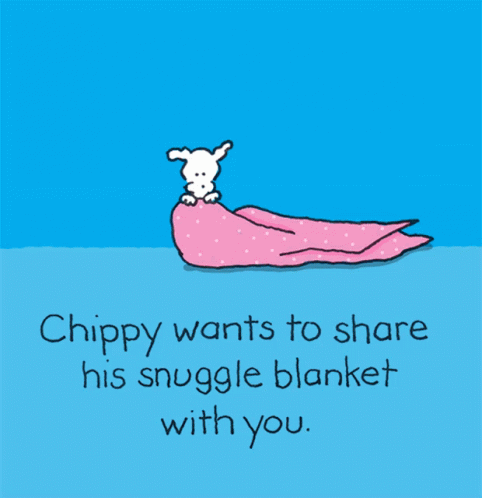Dog Under Pink Blanket Chippy Share Snuggle Blanket GIF