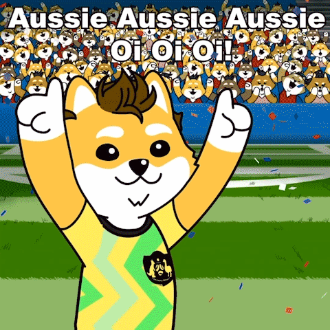 Dog Wearing Aussie Aussie Aussie Oi Oi Oi Jersey