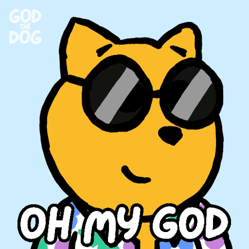Dog Wearing Sunglasses Saying Oh My God GIF