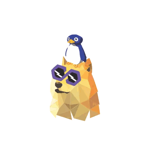 Dog Wearing Sunglasses with Penguin