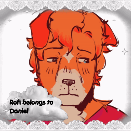 Dog with Text Roti Belongs to Daniel
