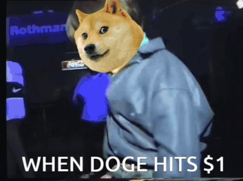 Doge Hitting 1 Dollar GIF