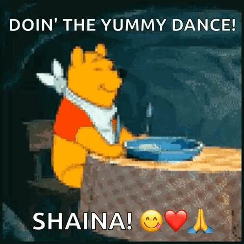 Doin The Yummy Dancing Winnie The Pooh GIF