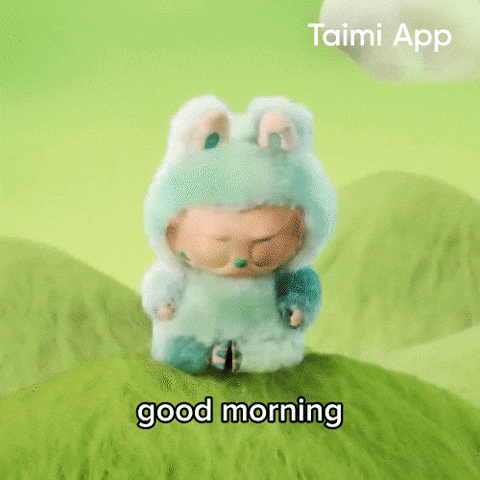 Doll in Frog Costume Saying Good Morning
