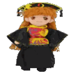 Doll With Red Hair and Hat With L