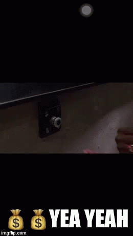 Dollar Bill Pushing Button While Dancing GIF