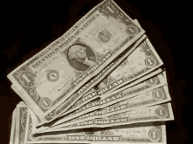 Dollar Bills Putting Aside Money Money Money GIF