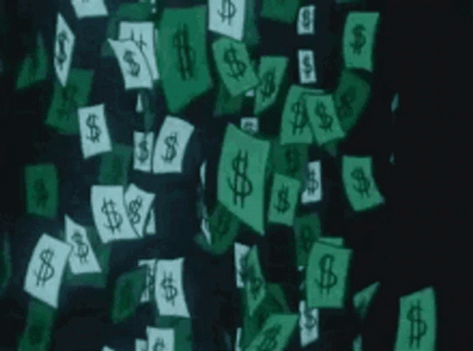 Dollar Money Falling From Sky GIF