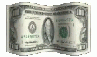 Dollar Sign Spinning on Green Background