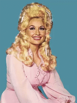 Dolly Parton Sparkling Golden Hair GIF