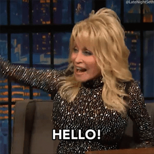 Dolly Parton Hello Waving GIF